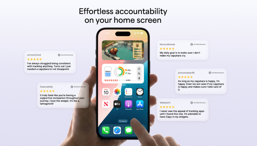 MeAgain app cost: home screen widget.